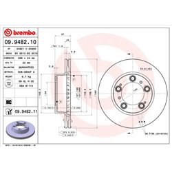 Tarcze Brembo - 09.9482.11