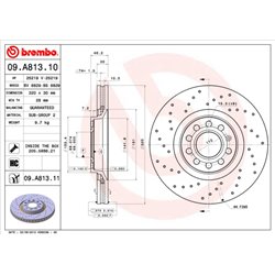 Tarcze Brembo - 09.A813.11