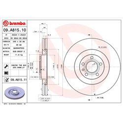 Tarcze Brembo - 09.A815.11
