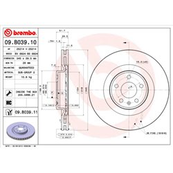 Tarcze Brembo - 09.B039.11