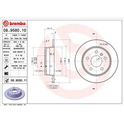 Tarcze Brembo - 08.9580.11