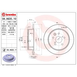 Tarcze Brembo - 08.A635.11