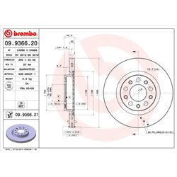 Tarcze Brembo - 09.9366.21