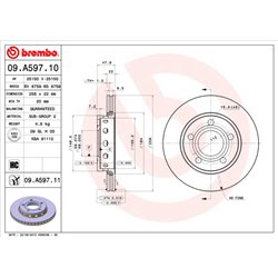 Tarcze Brembo - 09.A597.11