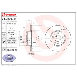 Tarcze Brembo - 08.3126.21