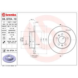 Tarcze Brembo - 08.6704.11