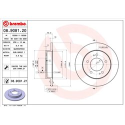 Tarcze Brembo - 08.9081.21
