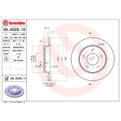 Tarcze Brembo - 08.A029.11