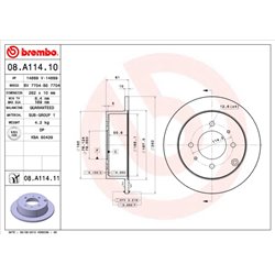Tarcze Brembo - 08.A114.11
