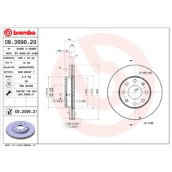 Tarcze Brembo - 09.3090.21