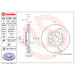 Tarcze Brembo - 09.5180.31