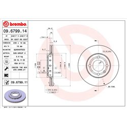 Tarcze Brembo - 09.6799.11