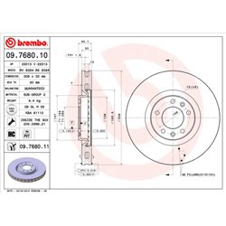 Tarcze Brembo - 09.7680.11