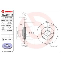 Tarcze Brembo - 09.7806.11