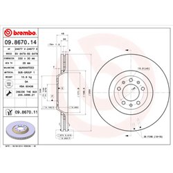 Tarcze Brembo - 09.8670.11