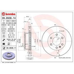Tarcze Brembo - 09.9508.11
