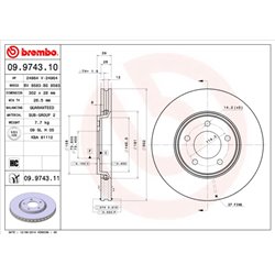 Tarcze Brembo - 09.9743.11