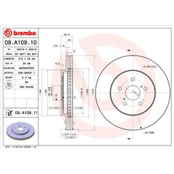 Tarcze Brembo - 09.A109.11