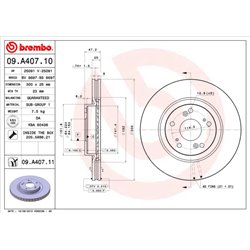 Tarcze Brembo - 09.A407.11