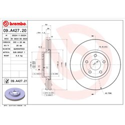 Tarcze Brembo - 09.A427.21