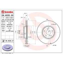Tarcze Brembo - 09.A535.21
