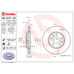 Tarcze Brembo - 09.A727.21