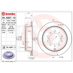 Tarcze Brembo - 09.A967.11