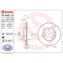 Tarcze Brembo - 09.B463.11