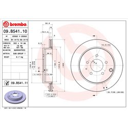 Tarcze Brembo - 09.B541.11