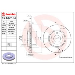 Tarcze Brembo - 09.B647.11