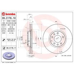 Tarcze Brembo - 09.C176.11