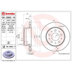 Tarcze Brembo - 09.C663.11