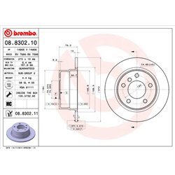 Tarcze Brembo - 08.8302.11