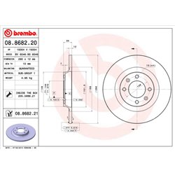 Tarcze Brembo - 08.8682.21