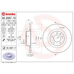 Tarcze Brembo - 08.9367.11