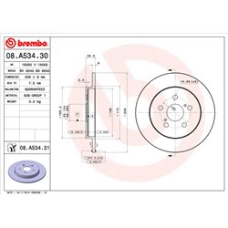 Tarcze Brembo - 08.A534.31