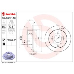 Tarcze Brembo - 08.B667.11