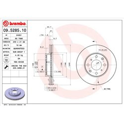 Tarcze Brembo - 09.5285.11