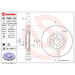 Tarcze Brembo - 09.7680.21