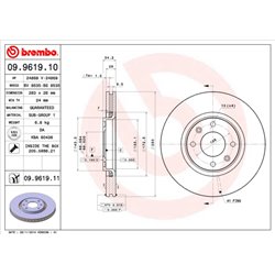 Tarcze Brembo - 09.9619.11