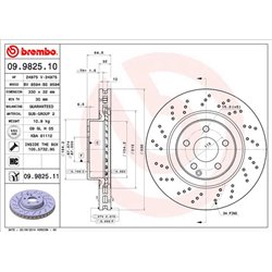 Tarcze Brembo - 09.9825.11
