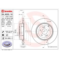 Tarcze Brembo - 09.A555.11