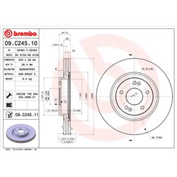 Tarcze Brembo - 09.C245.11