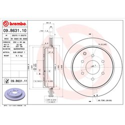 Tarcze Brembo - 09.B631.11