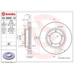 Tarcze Brembo - 09.B968.11