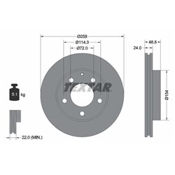 Tarcze Textar - TEX92062000
