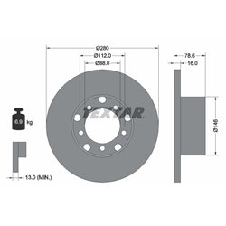 Tarcze Textar - TEX93012400