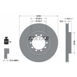 Tarcze Textar - TEX93117400