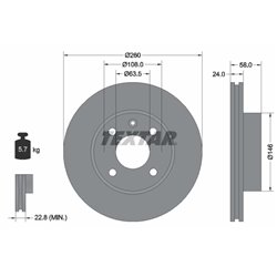 Tarcze Textar - TEX92027300