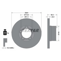 Tarcze Textar - TEX92031500
